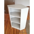 Grey 3 Shelf Corner Book Case with Adjustable Shelves